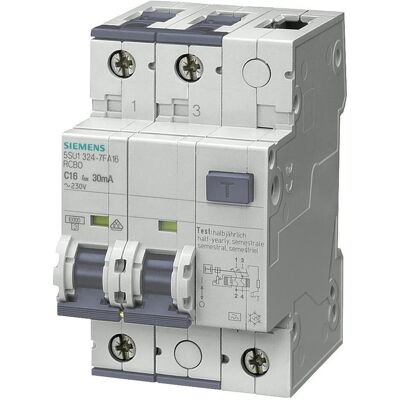 Siemens Modello 5SU1324-6KX16 - Interruttore differenziale 2P 30mA Siemens Modello 5SU1324-6KX16 - Interruttore differenziale 2P 30mA