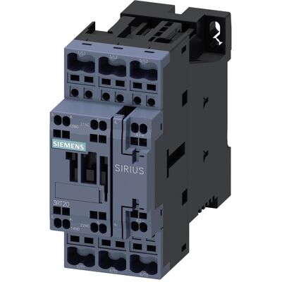 Contattore Siemens SIRIUS 3RT2 3 poli, 9A, bobina 24V DC - Relè di potenza Contattore Siemens SIRIUS 3RT2 3 poli, 9A, bobina 24V DC - Relè di potenza
