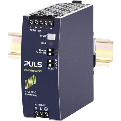 PULS - CP20.241-C1 - 24V - 20A - alimentatore su guida DIN PULS - CP20.241-C1 - 24V - 20A - alimentatore su guida DIN