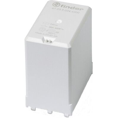 Relè di potenza Finder Serie 67 3 poli 12V DC 50A Relè di potenza Finder Serie 67 3 poli 12V DC 50A