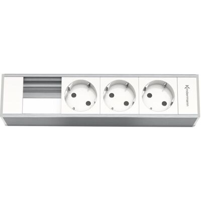 Pannello Modulo Kindermann - Montaggio Superficiale, 4 Piastre, Alluminio Anodizzato Pannello Modulo Kindermann - Montaggio Superficiale, 4 Piastre, Alluminio Anodizzato