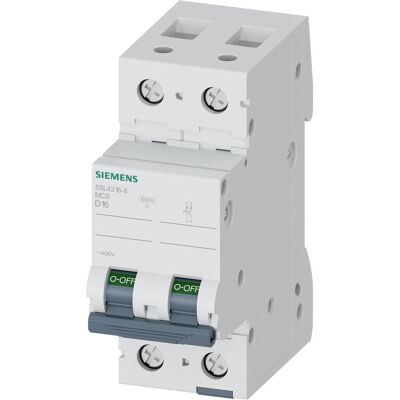 Interruttore Automatico Siemens Sentinel 2P 16A - Montaggio su guida DIN Interruttore Automatico Siemens Sentinel 2P 16A - Montaggio su guida DIN