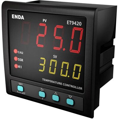 Controllore di Temperatura Enda ET9420-230 - 3 Tipi di Sensori, Montaggio a Pannello Controllore di Temperatura Enda ET9420-230 - 3 Tipi di Sensori, Montaggio a Pannello