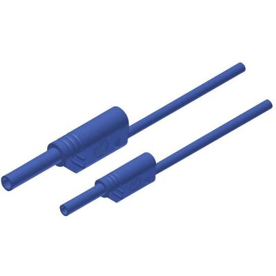 Cavo di prova Hirschmann - Blu - Connettori di sicurezza 4mm/2mm Cavo di prova Hirschmann - Blu - Connettori di sicurezza 4mm/2mm