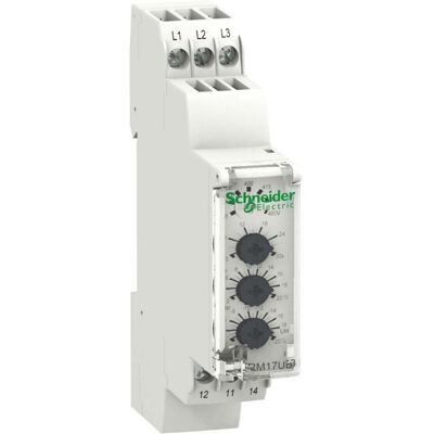 Schneider Electric RM17UB310 Relè di Supervisione Tensione - Trifase, Montaggio DIN Schneider Electric RM17UB310 Relè di Supervisione Tensione - Trifase, Montaggio DIN