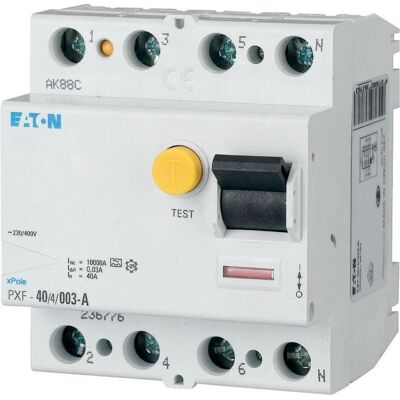 Eaton Powerware 300299 Interruttore differenziale - 40A 0,03A 4 poli 230/400V Eaton Powerware 300299 Interruttore differenziale - 40A 0,03A 4 poli 230/400V