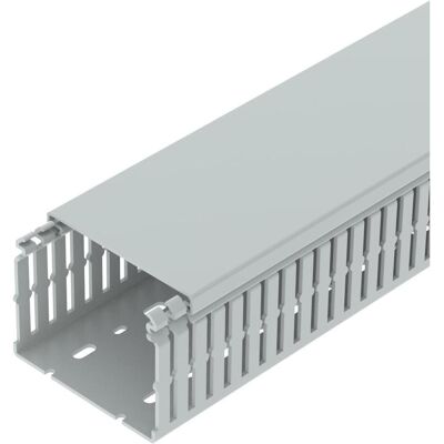 OBO Bettermann 6178563 Canalina cablaggio - 75x100x2000 mm, Grigio chiaro OBO Bettermann 6178563 Canalina cablaggio - 75x100x2000 mm, Grigio chiaro