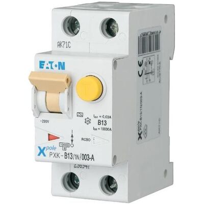 Eaton PXK-C13/1N/003-A Interruttore e differenziale - 13A, Tipo C, 10kA Eaton PXK-C13/1N/003-A Interruttore e differenziale - 13A, Tipo C, 10kA