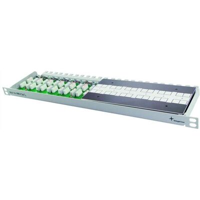 Telegärtner, Fascette, Modulo di connessione da 48,30 cm (19"), cavo crudo Cat.7, 12 vie, 1/2 U (1 pz.) Telegärtner, Fascette, Modulo di connessione da 48,30 cm (19"), cavo crudo Cat.7, 12 vie, 1/2 U (1 pz.)