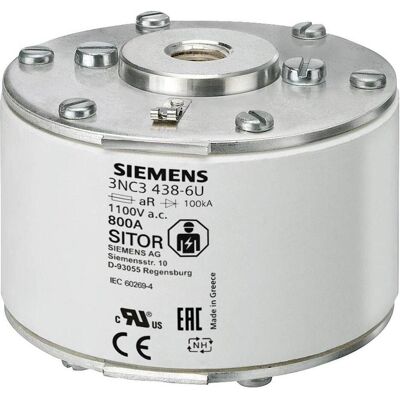 Siemens Fusibile, Collegamento fusibile SITOR con filetto femmina su entrambi i lati NH A aR (900 A) Siemens Fusibile, Collegamento fusibile SITOR con filetto femmina su entrambi i lati NH A aR (900 A)