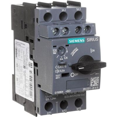 Siemens Interruttore Motore 3RV2011-0FA15 - Protezione e Sovraccarico Siemens Interruttore Motore 3RV2011-0FA15 - Protezione e Sovraccarico