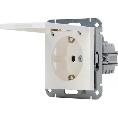Kopp HK07 - Presa di corrente con coperchio pieghevole - Presa elettrica Kopp HK07 - Presa di corrente con coperchio pieghevole - Presa elettrica