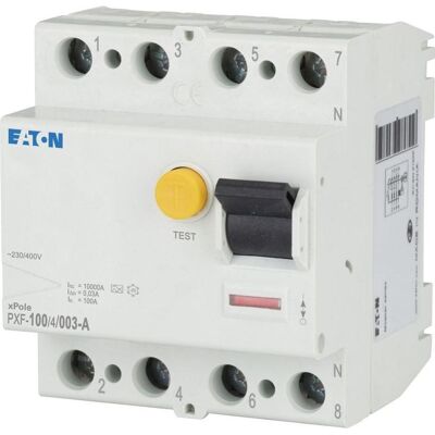 Eaton PXF-100/4/003-A Interruttore differenziale - 4 poli - 100A - 30mA - 400V Eaton PXF-100/4/003-A Interruttore differenziale - 4 poli - 100A - 30mA - 400V