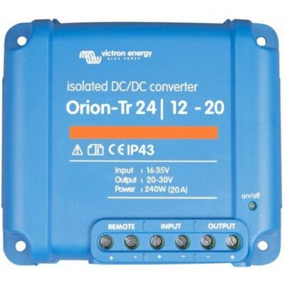 Victron Energy Orion-Tr 24/12-20A - Controllo remoto, Tensione regolabile Victron Energy Orion-Tr 24/12-20A - Controllo remoto, Tensione regolabile