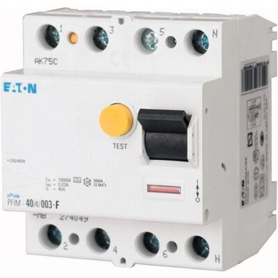 Eaton PFIM-40/4/003-G/F Interruttore differenziale - 4P 40A 0,03A 230V Eaton PFIM-40/4/003-G/F Interruttore differenziale - 4P 40A 0,03A 230V