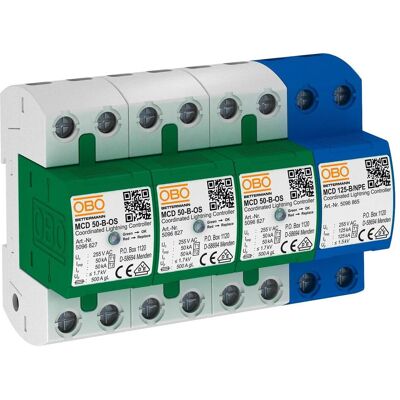Set di protezione contro le scariche di sovratensione OBO Bettermann MCD 50-B 3+1-OS Set di protezione contro le scariche di sovratensione OBO Bettermann MCD 50-B 3+1-OS