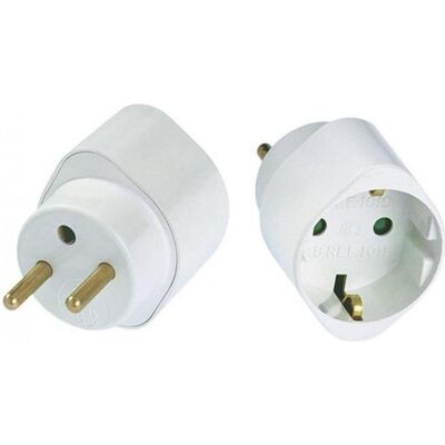 Bachmann 921.005 - Adattatore da viaggio Tipo E 3P Bianco Bachmann 921.005 - Adattatore da viaggio Tipo E 3P Bianco
