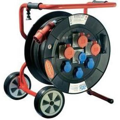 Schwabe Mammut Bobina - 40m, IP44, 7 prese - Cable Reel Schwabe Mammut Bobina - 40m, IP44, 7 prese - Cable Reel
