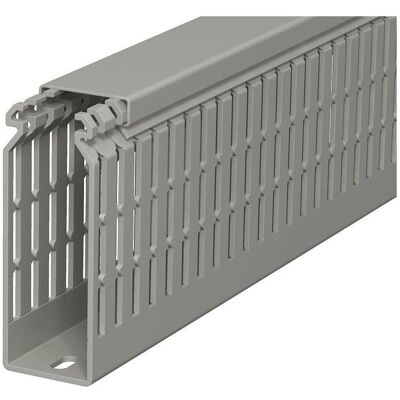 OBO Bettermann LKV N 10037 Canale per cavi - PVC, 2000mm, grigio roccia OBO Bettermann LKV N 10037 Canale per cavi - PVC, 2000mm, grigio roccia