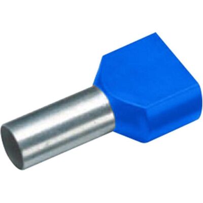 Cimco, Collegamento per cavi, Ghiera terminale per filo doppio 2,5 mm² 10 mm Parzialmente isolato Blu 18 2474 100 pz. Cimco, Collegamento per cavi, Ghiera terminale per filo doppio 2,5 mm² 10 mm Parzialmente isolato Blu 18 2474 100 pz.