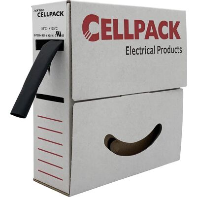 Cellpack 127097 Gaine termoretraibile - Nero - 1.50mm - 15m Cellpack 127097 Gaine termoretraibile - Nero - 1.50mm - 15m