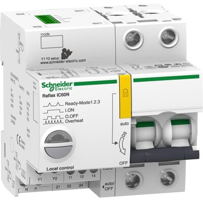 Schneider Electric A9C62225 - Interruttore automatico 25A 2P curva C con interfaccia Ti24 Schneider Electric A9C62225 - Interruttore automatico 25A 2P curva C con interfaccia Ti24