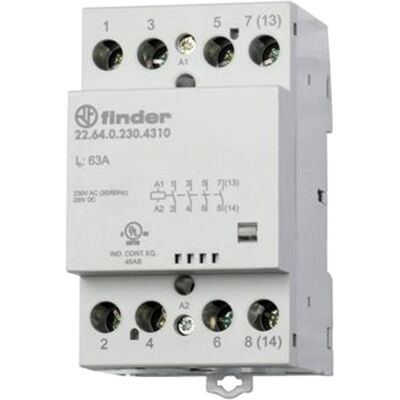 Finder Contattore Serie 22 3 NO 1 NC 24V - Interruttore di potenza Finder Contattore Serie 22 3 NO 1 NC 24V - Interruttore di potenza