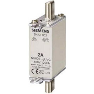 Siemens 3NA3836-8 Inserto Fusibile NH - Protezione sovraccarico e cortocircuito Siemens 3NA3836-8 Inserto Fusibile NH - Protezione sovraccarico e cortocircuito