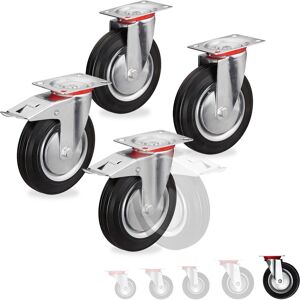 Relaxdays, Carrello di trasporto, ruote-girevoli (400 kg) Relaxdays, Carrello di trasporto, ruote-girevoli (400 kg)