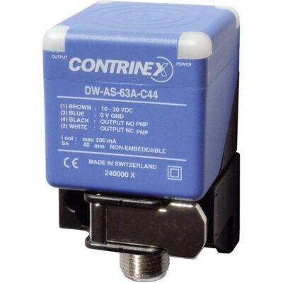 Contrinex DW-AS-62A-C44 - Sensore di prossimità induttivo - 40x40mm - PNP Contrinex DW-AS-62A-C44 - Sensore di prossimità induttivo - 40x40mm - PNP