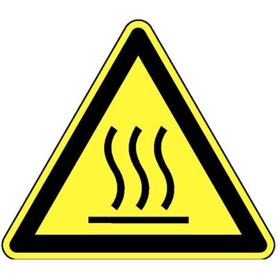BRW, Segnaletica di sicurezza, Segnale di avvertimento superficie calda - 10 cm BRW, Segnaletica di sicurezza, Segnale di avvertimento superficie calda - 10 cm