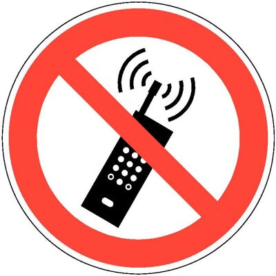 BRW, Segnaletica di sicurezza, Cartello di divieto No cellulari - Ø 20 cm BRW, Segnaletica di sicurezza, Cartello di divieto No cellulari - Ø 20 cm