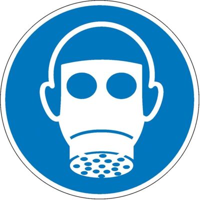 BRW, Segnaletica di sicurezza, Segnale obbligatorio Usare una protezione respiratoria - Ø 20 cm BRW, Segnaletica di sicurezza, Segnale obbligatorio Usare una protezione respiratoria - Ø 20 cm