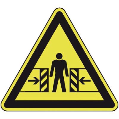 BRW, Segnaletica di sicurezza, Segnale di pericolo di schiacciamento - 10 cm BRW, Segnaletica di sicurezza, Segnale di pericolo di schiacciamento - 10 cm