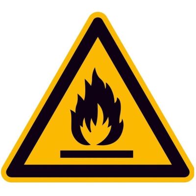 BRW, Segnaletica di sicurezza, Segnale di avvertimento Sostanze pericolose per il fuoco - 10 cm BRW, Segnaletica di sicurezza, Segnale di avvertimento Sostanze pericolose per il fuoco - 10 cm