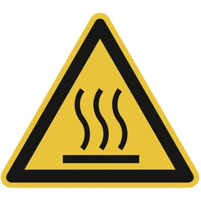 BRW, Segnaletica di sicurezza, Segnale di avvertimento superficie calda - 10 cm BRW, Segnaletica di sicurezza, Segnale di avvertimento superficie calda - 10 cm