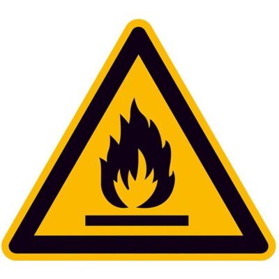 BRW, Segnaletica di sicurezza, Segnale di avvertimento Sostanze pericolose per il fuoco - 10 cm BRW, Segnaletica di sicurezza, Segnale di avvertimento Sostanze pericolose per il fuoco - 10 cm