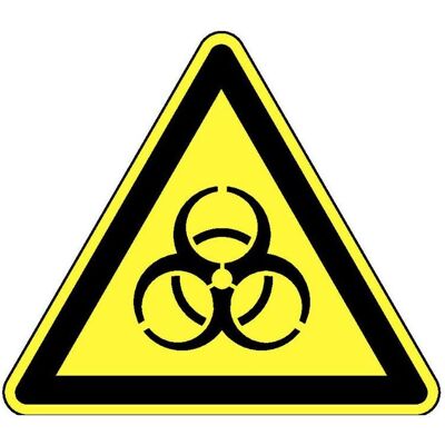 BRW, Segnaletica di sicurezza, Segnale di pericolo biologico - 10 cm BRW, Segnaletica di sicurezza, Segnale di pericolo biologico - 10 cm