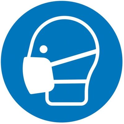 BRW, Segnaletica di sicurezza, Segnale obbligatorio Indossare una protezione respiratoria leggera - Ø 20 cm BRW, Segnaletica di sicurezza, Segnale obbligatorio Indossare una protezione respiratoria leggera - Ø 20 cm