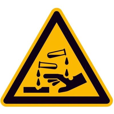 BRW, Segnaletica di sicurezza, Segnale di avvertimento Sostanze corrosive - 20 cm BRW, Segnaletica di sicurezza, Segnale di avvertimento Sostanze corrosive - 20 cm