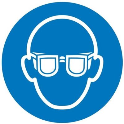 BRW, Segnaletica di sicurezza, Segnale obbligatorio Indossare una protezione per gli occhi - Ø 20 cm BRW, Segnaletica di sicurezza, Segnale obbligatorio Indossare una protezione per gli occhi - Ø 20 cm