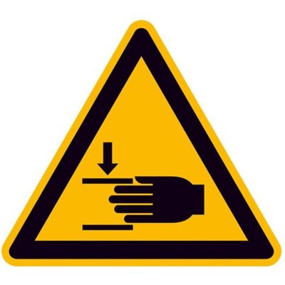 BRW, Segnaletica di sicurezza, Segnale di avvertimento lesioni alla mano - 20 cm BRW, Segnaletica di sicurezza, Segnale di avvertimento lesioni alla mano - 20 cm