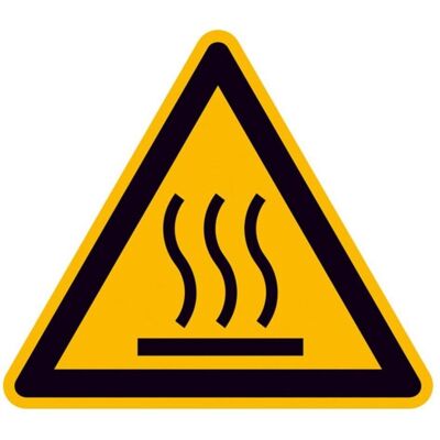 BRW, Segnaletica di sicurezza, Segnale di avvertimento superficie calda - 20 cm BRW, Segnaletica di sicurezza, Segnale di avvertimento superficie calda - 20 cm