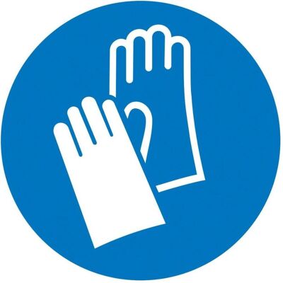 BRW, Segnaletica di sicurezza, Segnale obbligatorio Indossare guanti di sicurezza - Ø 10 cm BRW, Segnaletica di sicurezza, Segnale obbligatorio Indossare guanti di sicurezza - Ø 10 cm