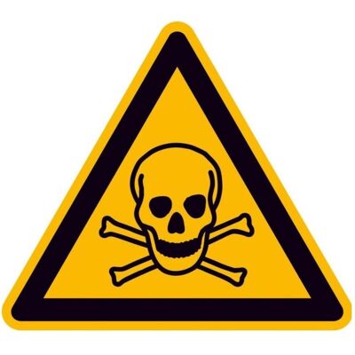 BRW, Segnaletica di sicurezza, Segnale di avvertimento sostanze tossiche - 10 cm BRW, Segnaletica di sicurezza, Segnale di avvertimento sostanze tossiche - 10 cm