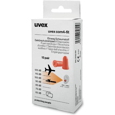 Uvex, Protezione per l'udito, tappi per le orecchie com4fit (15x) Uvex, Protezione per l'udito, tappi per le orecchie com4fit (15x)