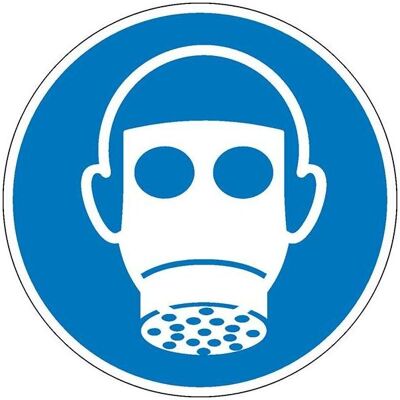 BRW, Segnaletica di sicurezza, Segnale obbligatorio Usare una protezione respiratoria - Ø 20 cm BRW, Segnaletica di sicurezza, Segnale obbligatorio Usare una protezione respiratoria - Ø 20 cm