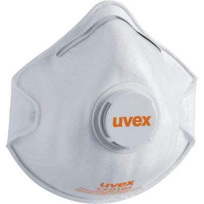 Uvex, Maschera respiratoria, Maschera per polveri sottili con valvola FFP2 (FFP2, 3x) Uvex, Maschera respiratoria, Maschera per polveri sottili con valvola FFP2 (FFP2, 3x)