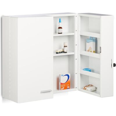 Relaxdays, Armadietto bagno, Armadietto dei medicinali (53 x 20 x 53 cm) Relaxdays, Armadietto bagno, Armadietto dei medicinali (53 x 20 x 53 cm)