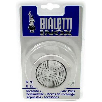 Bialetti Anelli di tenuta e piastra filtro, Accessori per macchina da caffè, Argento Bialetti Anelli di tenuta e piastra filtro, Accessori per macchina da caffè, Argento